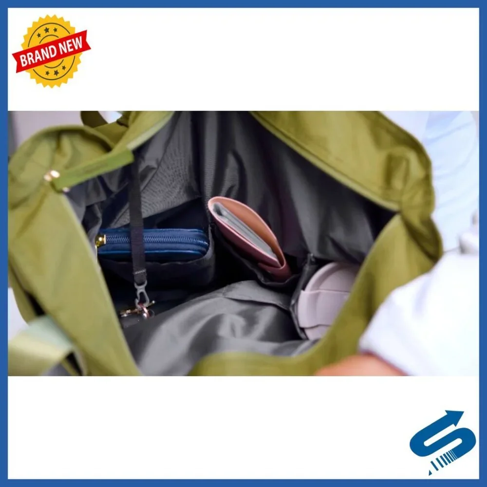 Durable Water Resistant Tote Bag with Laptop Sleeve Adjustable Crossbody Strap
